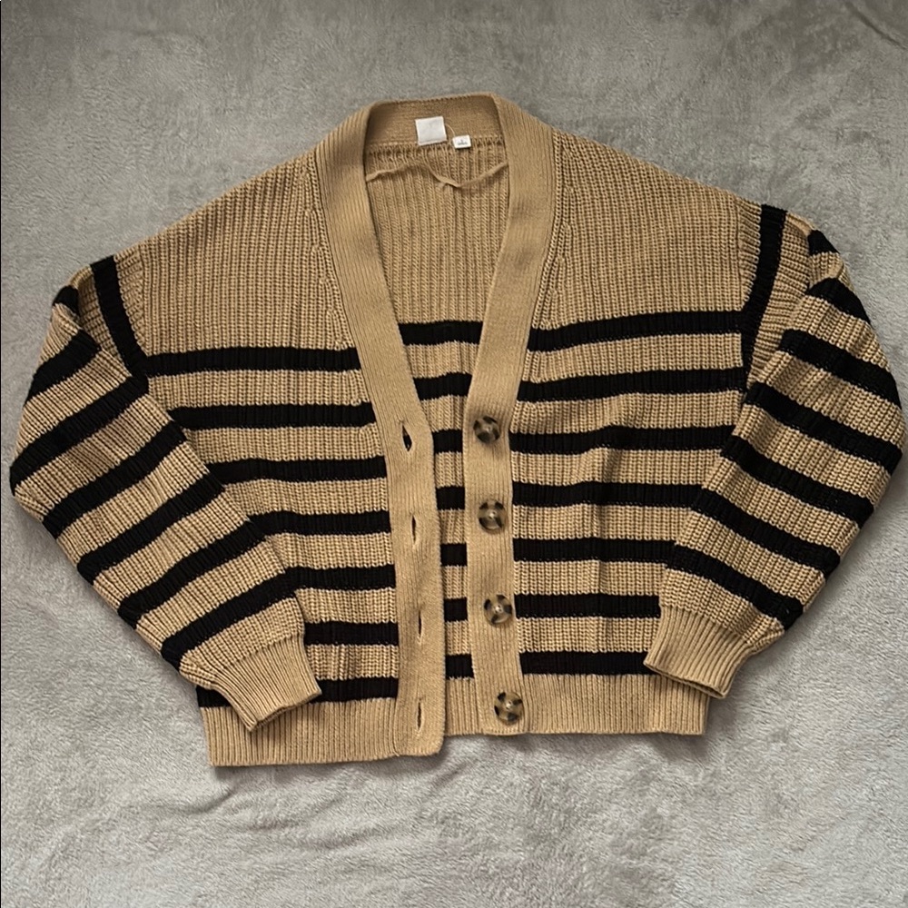 Striped Cardigan Sweater